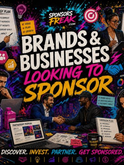 Brands & Businesses Looking To Sponsor