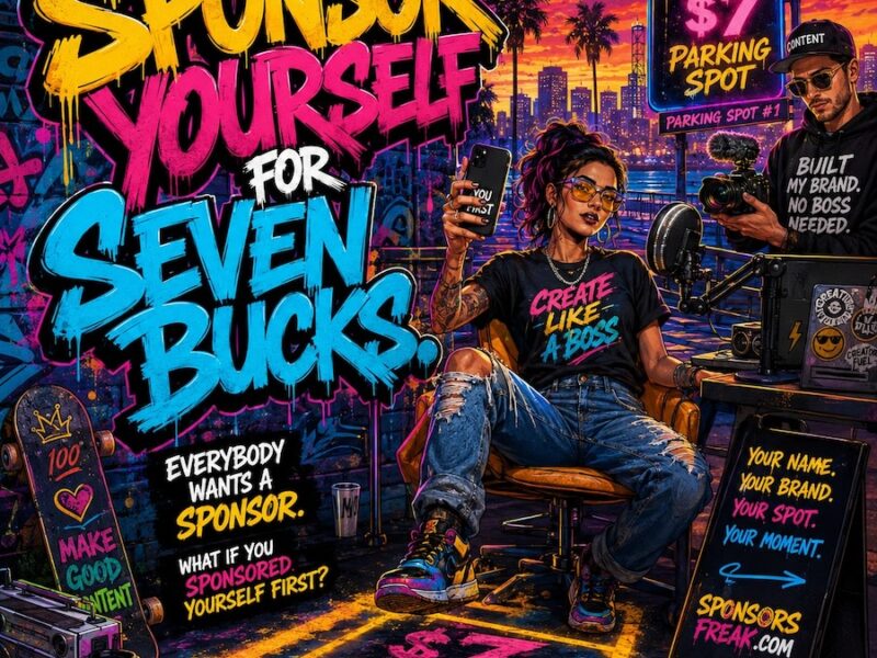 SPONSOR YOURSELF FOR SEVEN BUCKS.